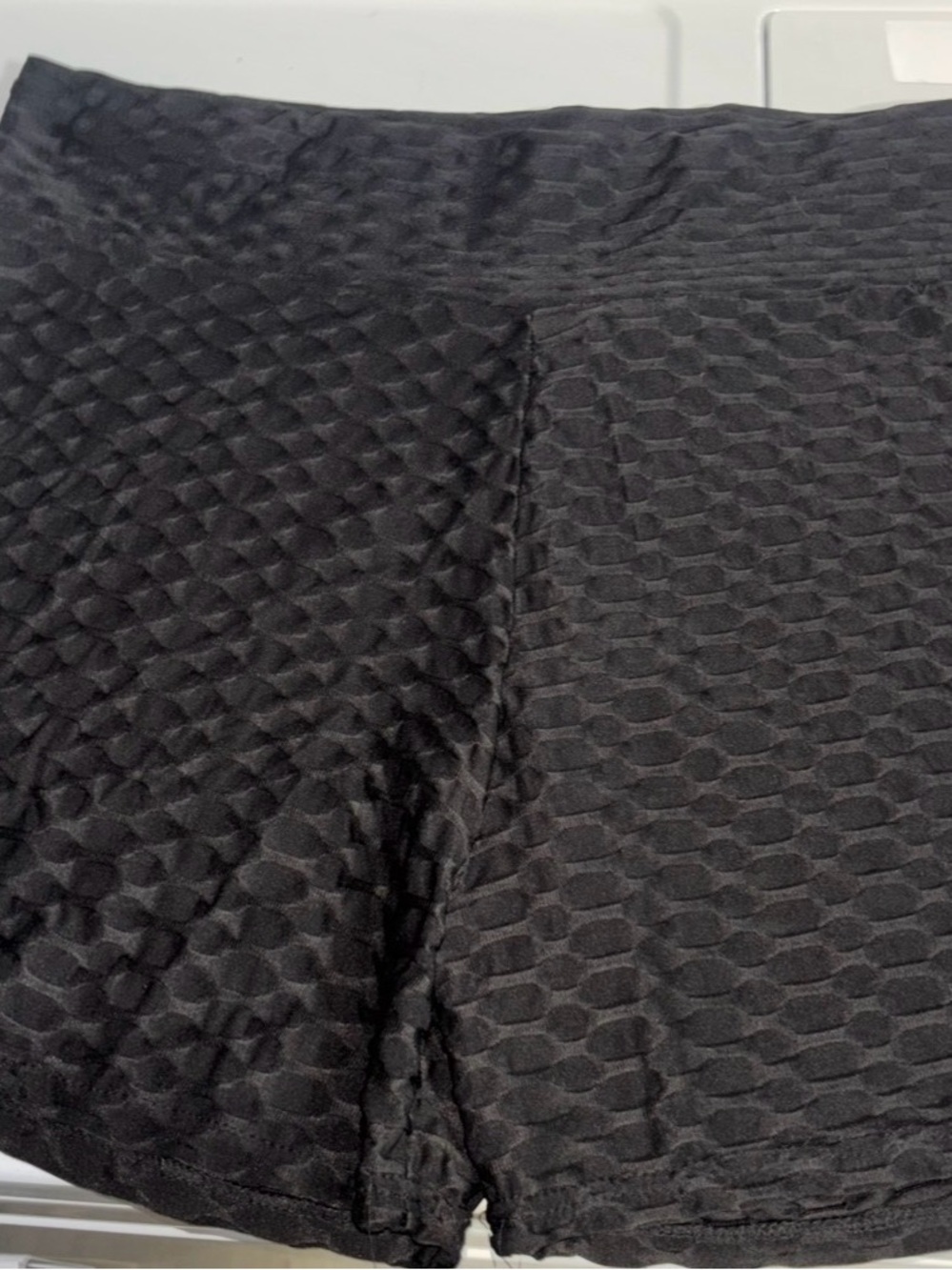 Black Textured Women’s Shorts